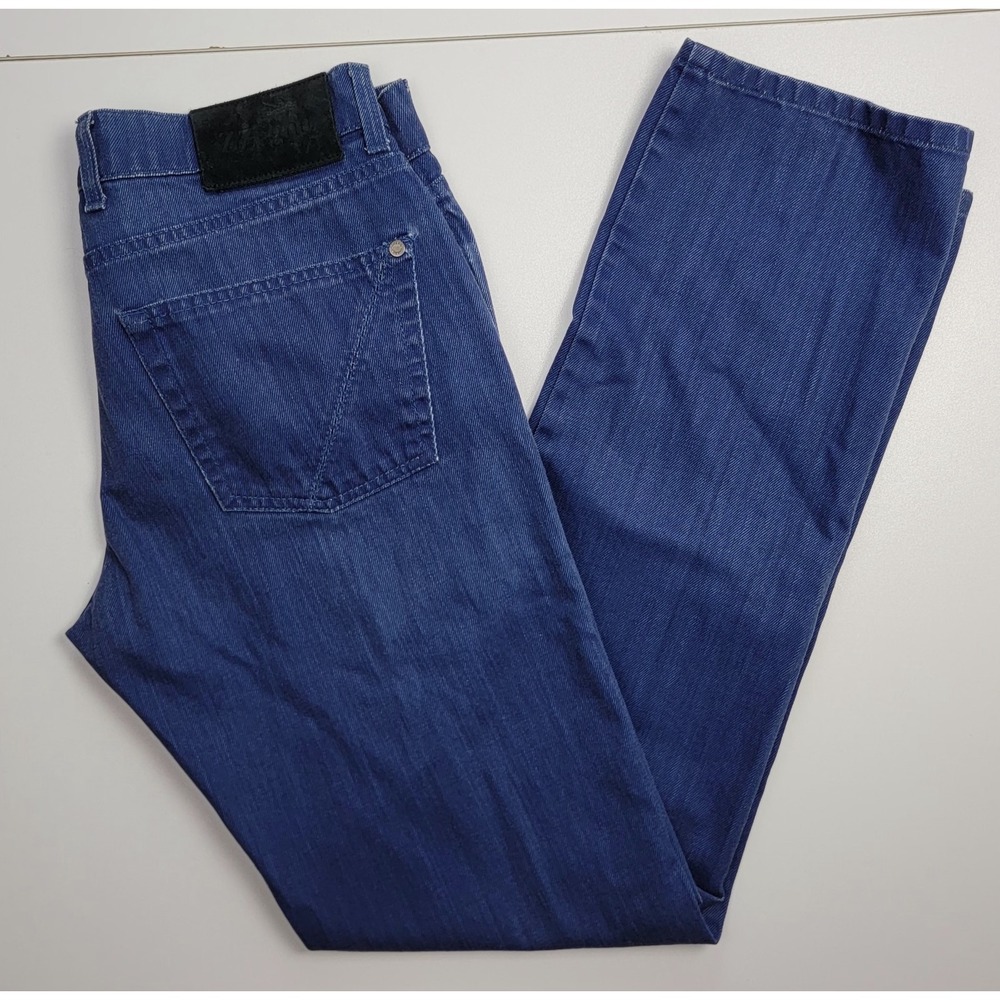 Z ZEGNA Slim FIT Regular Rise Straight Blue Denim Jeans Mens Size W32 Pre-owned